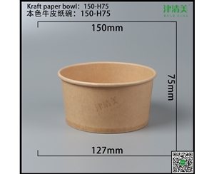 贵州本色牛皮纸碗-150-H75